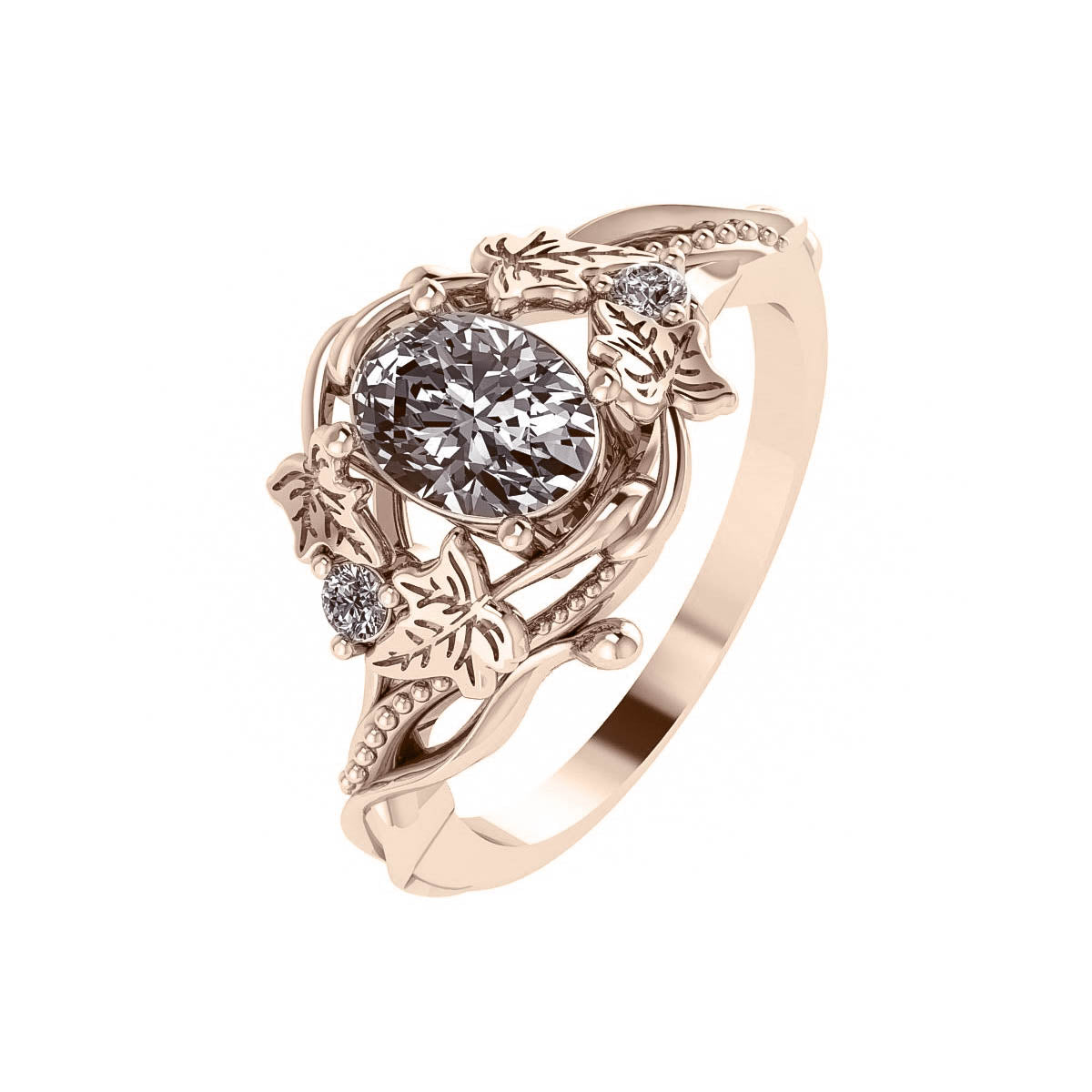 Ivy Undina | oval cut gemstone setting 7x5 mm - Eden Garden Jewelry™