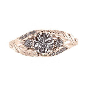 Verdi | engagement ring setting with round cut gemstone 6 mm - Eden Garden Jewelry™