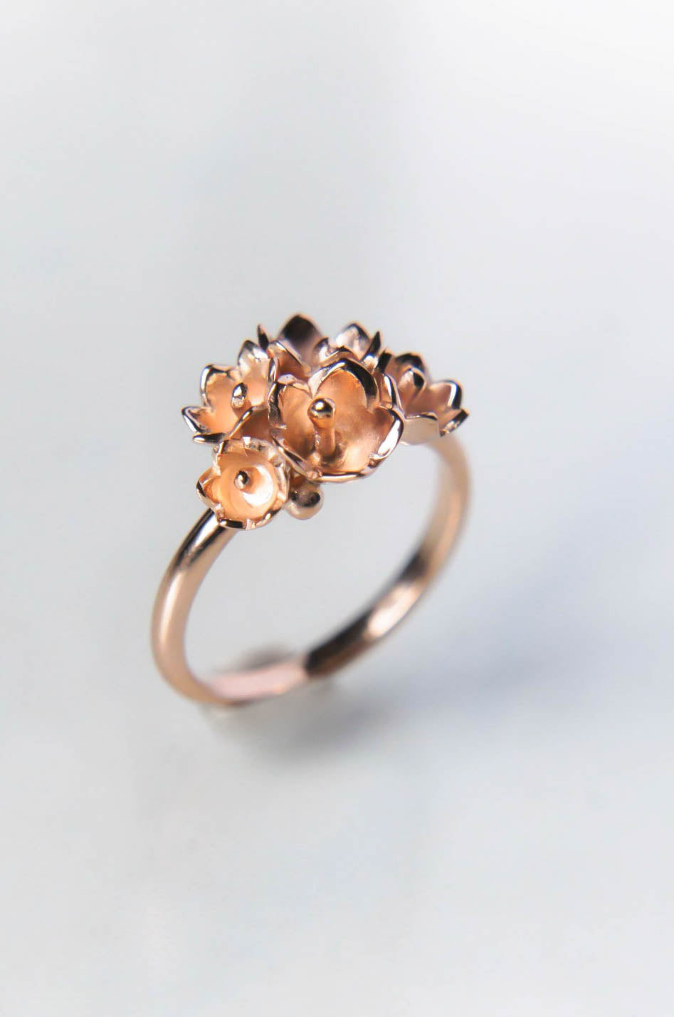 1 Carat Diamond Flower Engagement Two Rings Set 
