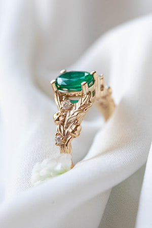 Silviya | engagement ring setting with oval cut gemstone 8x6 mm - Eden Garden Jewelry™