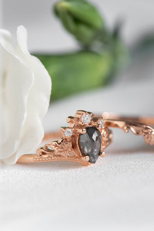 Bridal Set, Engagement And Wedding Ring Set In 18k Yellow Gold. –  Emiratesdiamonds