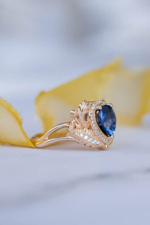 JEMSKART 8.00 Carat Certified Original Blue Sapphire Gold Plated Ring  Panchdhatu Adjustable Neelam Ring for Men & Women by Lab Certified :  Amazon.in: Fashion