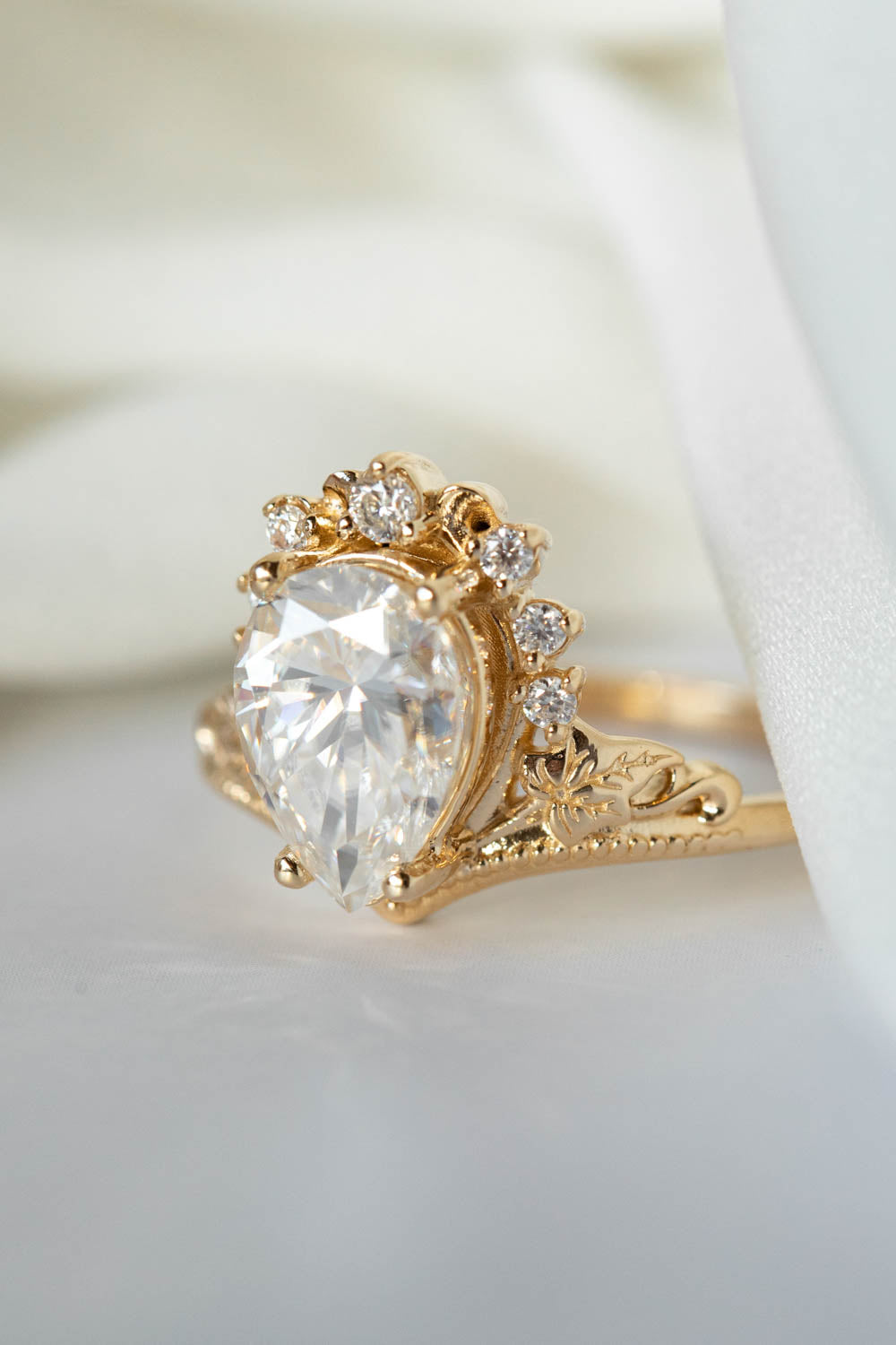 The Sparkle without the Splurge: Big Diamond Shimmering Imitation Ring –  The Fineworld