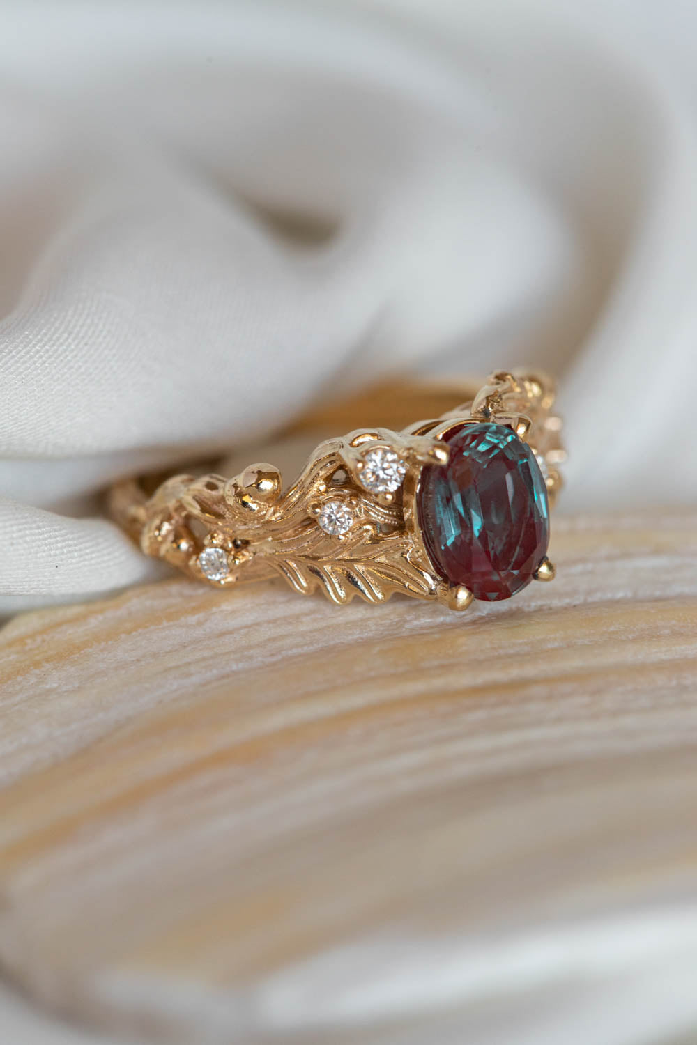 Customised Engagement Ring Finest Quality Colour Gemstone