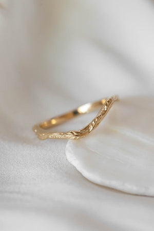 Amethyst leaf engagement ring set, big purple gemstone bridal ring set / Patricia - Eden Garden Jewelry™