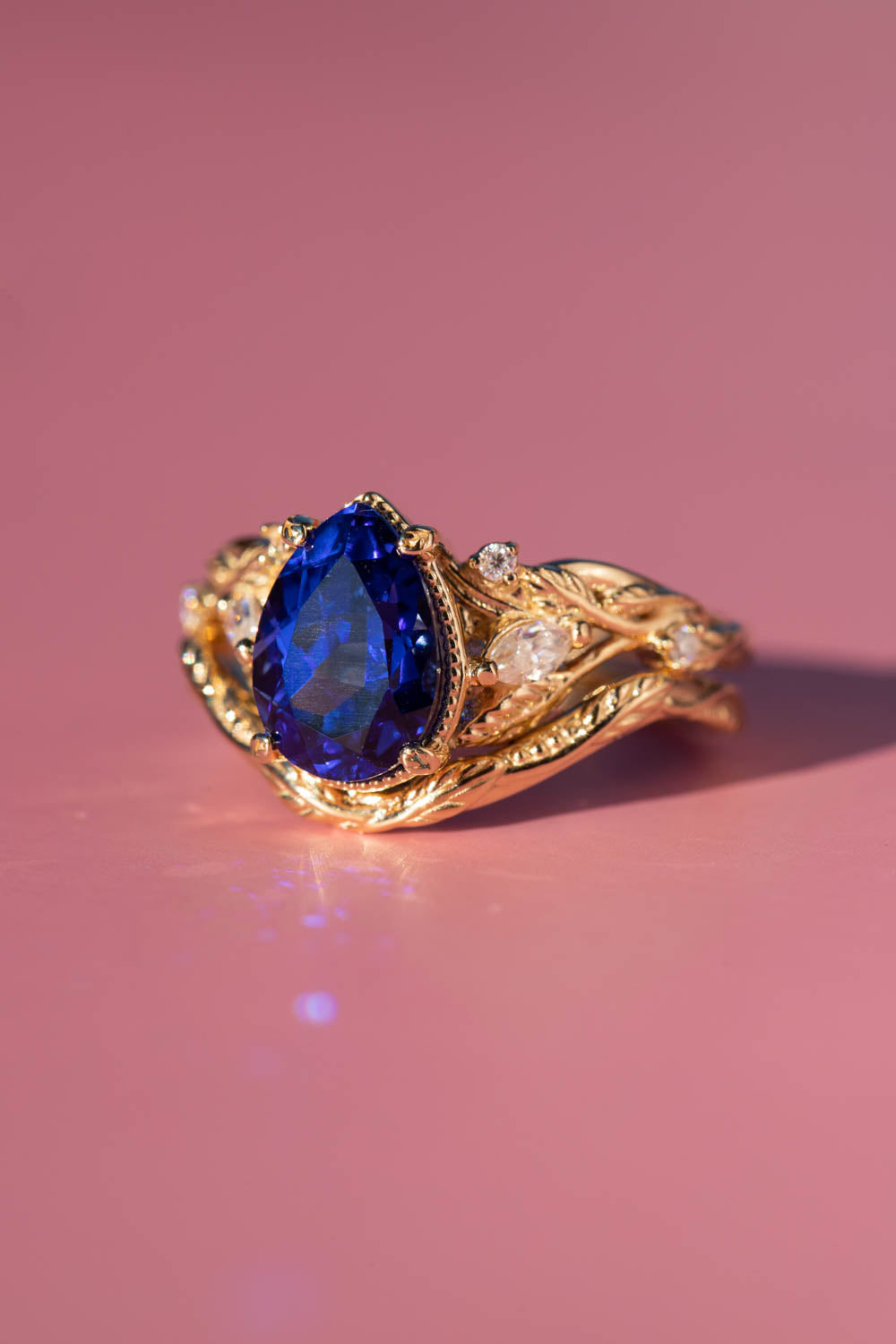 Large Forged Sapphire Ring in 18k gold – Rona Fisher Jewelry
